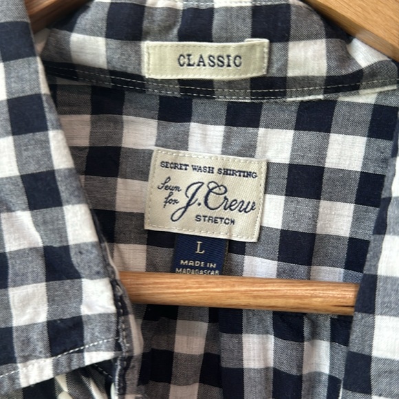 BUNDLE Men’s J Crew Button Down Red Navy Checked Classic Fit L - Picture 6 of 7